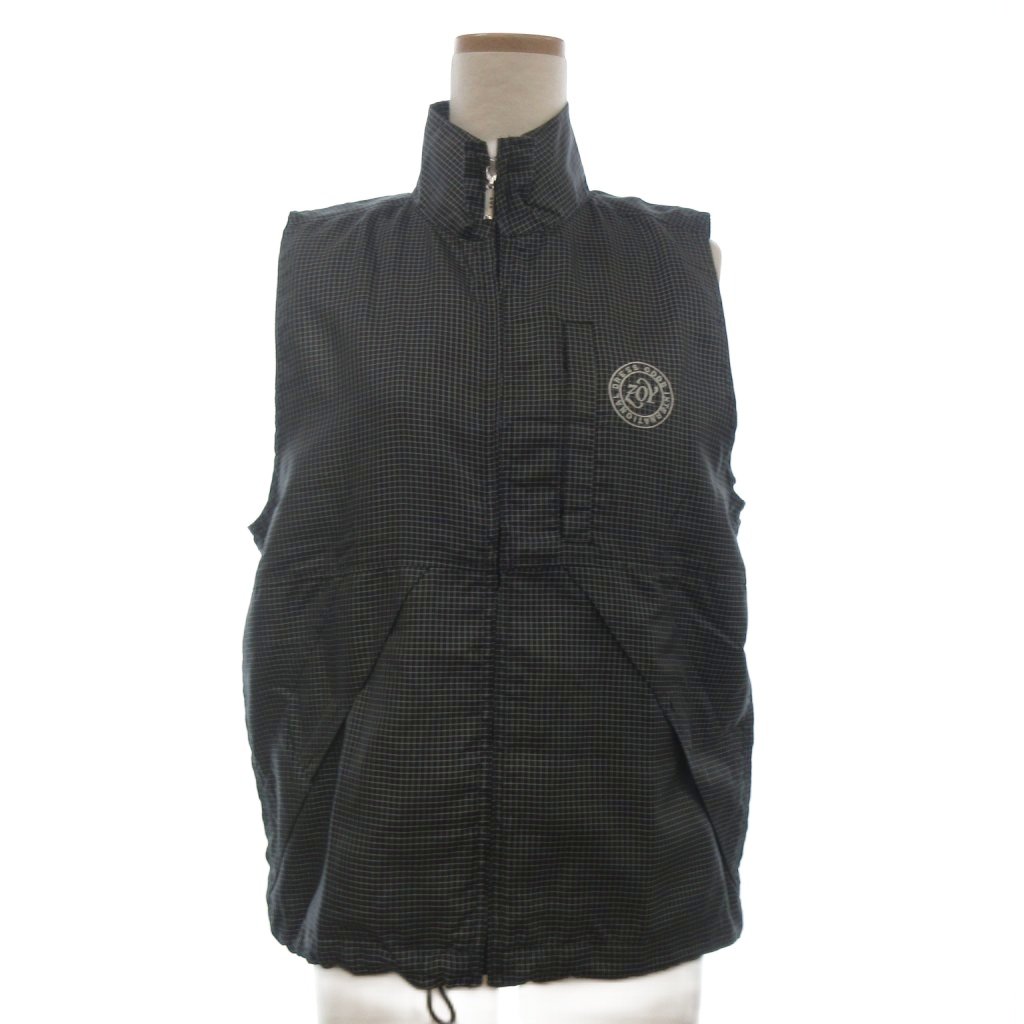 【中古】ゾーイ ZOY Tenue De Golf ベスト ジップアップ 格子柄 裏地メッシュ ゴル...