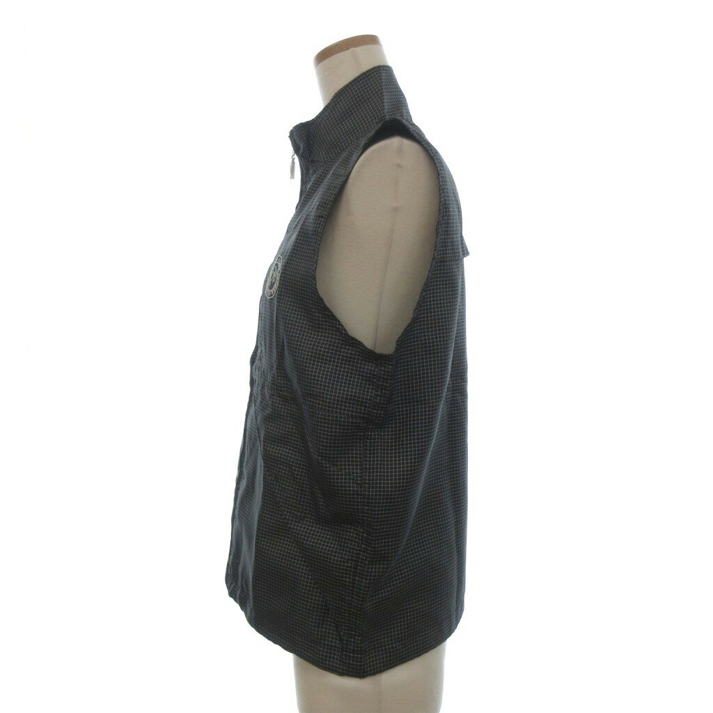 【中古】ゾーイ ZOY Tenue De Golf ベスト ジップアップ 格子柄 裏地メッシュ ゴル...