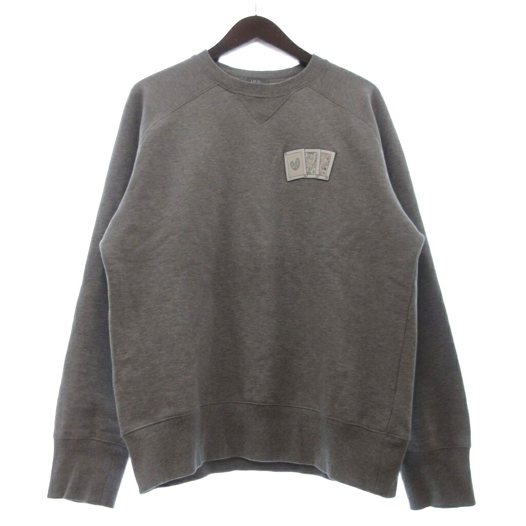 ディオール Dior × Kenny Scharf 美品 Crewneck Sweatshirt スウェット トレーナー 長袖 裏起毛 刺繍 143J684B0531 グレー L メンズ  260614