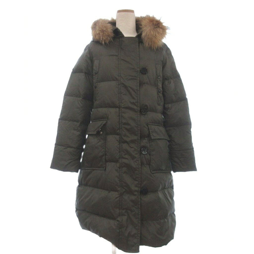 【中古】モンクレール MONCLER MESSINA ダウンコート ひざ丈 長袖 フード コミックタ ...