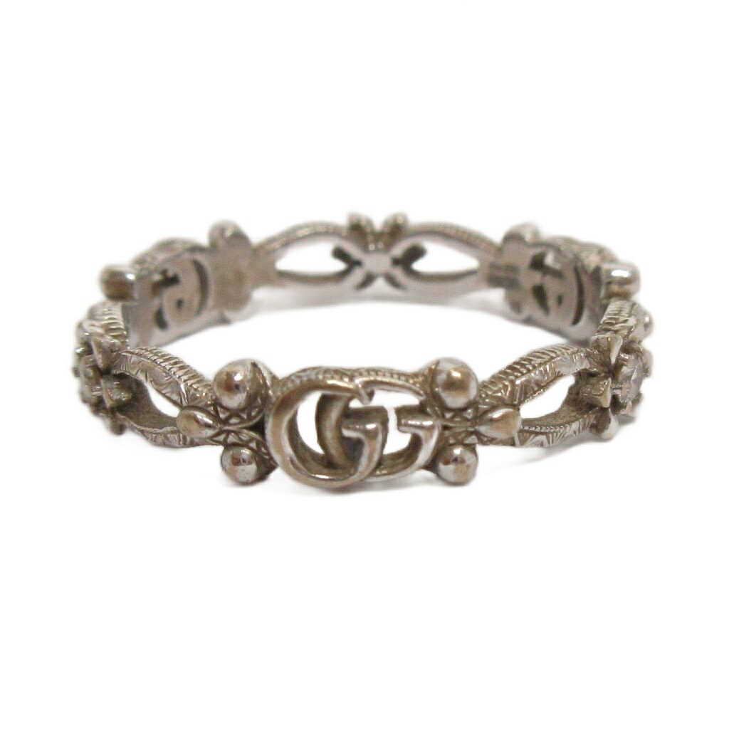 gucci///////////////\\\' - 【中古】グッチ GUCCI フローラ リング 指輪 K18WG 2.6g ホワイトゴールド ダイヤモンド 15号 アクセサリー レディース 【ベクトル 古着】 260620