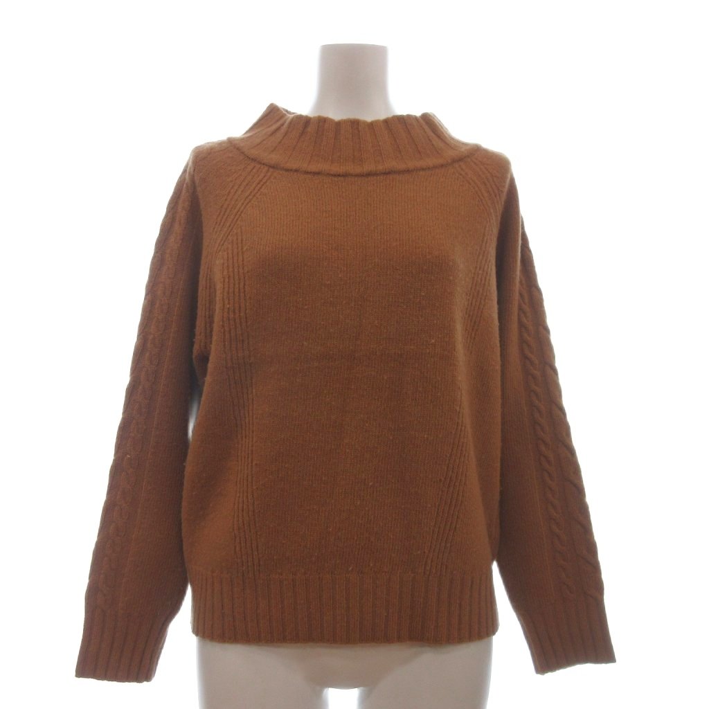 【中古】バビロン BABYLONE ニット セーター 長袖 カシミヤ混 茶 ブラウン 38 レディース 【ベクトル 古着】 260716