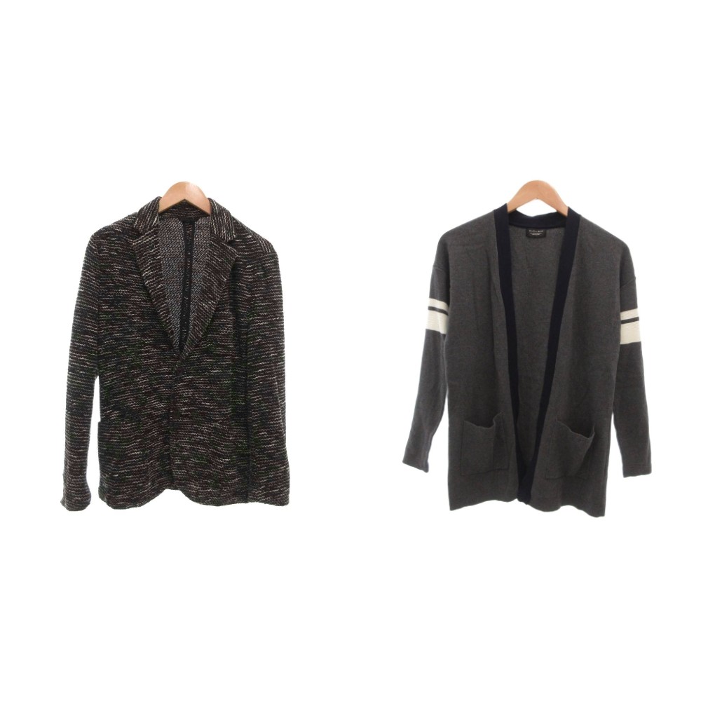 【中古】ザラマン ZARA MAN おまとめ2点セット テーラードジャケット 2B カーディガン ボタンレス グレー 黒 ブラック 無地 長袖 /ML ■OOM メンズ 【ベクトル 古着】 260817ブランドザラマン ZARA MAN表記サイズサイズ表記なし(実寸サイズをご参考ください。)実寸サイズ※セット販売のため実寸サイズは計測しておりません。サイズ欄に記載している表記サイズをご参考ください。　素材カーディガン 綿 ナイロン ジャケット ポリエステル 綿 レーヨン色グレー 黒 ブラック 仕様ジャケット 裏地なし状態若干の使用感はございますが、特筆するようなダメージはなく、比較的きれいなお品です。 ※あくまでも中古品ですので、掲載写真や記載内容をご確認いただき、ご理解の上ご購入ください。付属品付属品なし、写真に写っている物が全てです。備考(株)ザラ・ジャパン こちらのお品物は店舗で保管しておらず、店頭販売出来かねます。（※お取り寄せも出来かねます）商品のお問い合わせの回答を休止しております。＊各商品ページの商品詳細等をご確認の上ご購入ください。【中古】ザラマン ZARA MAN おまとめ2点セット テーラードジャケット 2B カーディガン ボタンレス グレー 黒 ブラック 無地 長袖 /ML ■OOM メンズ 【ベクトル 古着】 260817状態ランク　”A”詳細については、下記および「状態ランクについて」ページをご覧ください。未使用・新品の商品ほぼ新品同様の商品使用感が少なく、かなり状態の良い商品使用感はあるが、傷や汚れの少ない商品使用感の他、傷や汚れが見られる商品かなり大きな傷みがある難あり商品※S〜CランクはUSED品となりますので、使用感をご理解の上でご入札下さい。状態ランクについてinformationブランドザラマン ZARA MAN表記サイズサイズ表記なし(実寸サイズをご参考ください。)実寸サイズ※セット販売のため実寸サイズは計測しておりません。サイズ欄に記載している表記サイズをご参考ください。　素材カーディガン 綿 ナイロン ジャケット ポリエステル 綿 レーヨン色グレー 黒 ブラック 仕様ジャケット 裏地なし状態若干の使用感はございますが、特筆するようなダメージはなく、比較的きれいなお品です。 ※あくまでも中古品ですので、掲載写真や記載内容をご確認いただき、ご理解の上ご購入ください。付属品付属品なし、写真に写っている物が全てです。備考(株)ザラ・ジャパン こちらのお品物は店舗で保管しておらず、店頭販売出来かねます。（※お取り寄せも出来かねます）商品のお問い合わせの回答を休止しております。＊各商品ページの商品詳細等をご確認の上ご購入ください。本商品は一点物です他サイトや店舗にて販売している商品です。多少のお時間差にて欠品になることもございます。予めご了承頂ますようお願い致します。ベクトル・サイズガイドはこちらこの商品と同じブランドの商品を見る