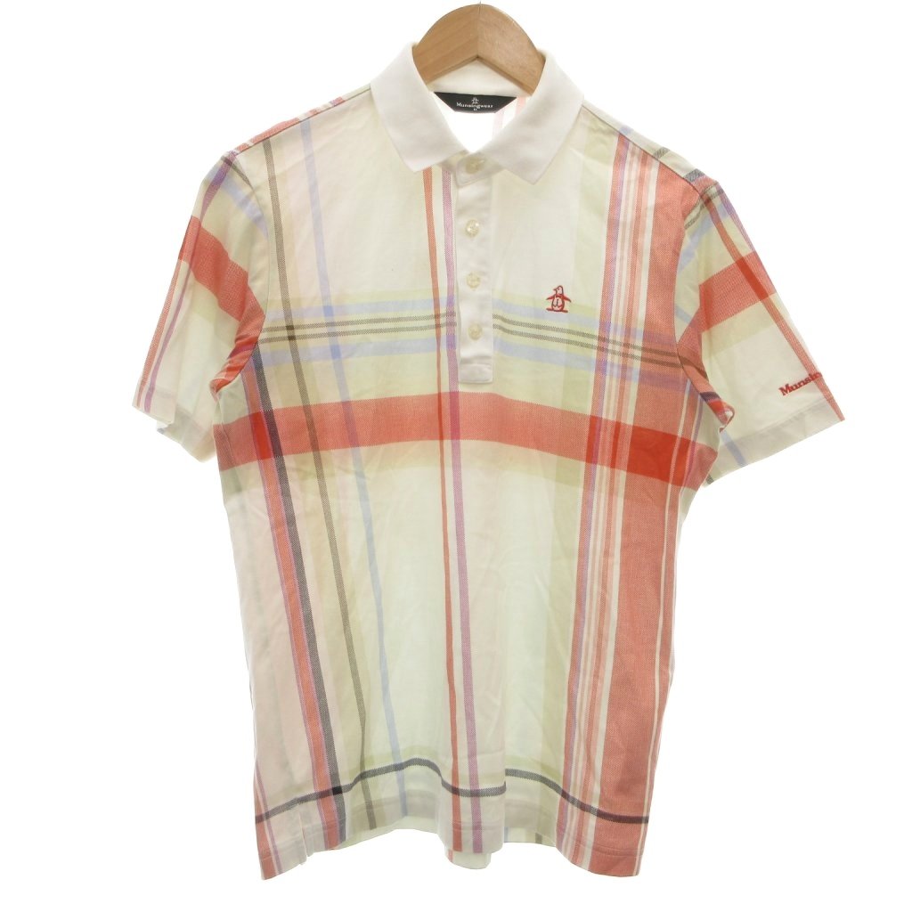 【中古】マンシングウェア MUNSINGWEAR ポロシャツ M 白 ホワイト サーモンピンク チェック柄 半袖 /ML メンズ 【ベクトル 古着】 260817ブランドマンシングウェア MUNSINGWEAR表記サイズM実寸サイズ肩幅：42cm　身幅：50cm　着丈：66cm　袖丈：23cm　　素材本体 綿 ポリエステル 襟ゴム部 綿 台襟・前立部 綿色白 ホワイト サーモンピンク状態・腹部付近に最大0.5cmほどの薄茶色い汚れが複数あり その他に目立ったダメージはなく、問題なくご使用いただける商品です。 ※あくまでも中古品ですので掲載写真や記載内容をご確認いただき、ご理解の上ご購入ください。付属品付属品なし、写真に写っている物が全てです。備考(株)デサント こちらのお品物は店舗で保管しておらず、店頭販売出来かねます。（※お取り寄せも出来かねます）商品のお問い合わせの回答を休止しております。＊各商品ページの商品詳細等をご確認の上ご購入ください。【中古】マンシングウェア MUNSINGWEAR ポロシャツ M 白 ホワイト サーモンピンク チェック柄 半袖 /ML メンズ 【ベクトル 古着】 260817状態ランク　”AB”詳細については、下記および「状態ランクについて」ページをご覧ください。未使用・新品の商品ほぼ新品同様の商品使用感が少なく、かなり状態の良い商品使用感はあるが、傷や汚れの少ない商品使用感の他、傷や汚れが見られる商品かなり大きな傷みがある難あり商品※S〜CランクはUSED品となりますので、使用感をご理解の上でご入札下さい。状態ランクについてinformationブランドマンシングウェア MUNSINGWEAR表記サイズM実寸サイズ肩幅：42cm　身幅：50cm　着丈：66cm　袖丈：23cm　　素材本体 綿 ポリエステル 襟ゴム部 綿 台襟・前立部 綿色白 ホワイト サーモンピンク状態・腹部付近に最大0.5cmほどの薄茶色い汚れが複数あり その他に目立ったダメージはなく、問題なくご使用いただける商品です。 ※あくまでも中古品ですので掲載写真や記載内容をご確認いただき、ご理解の上ご購入ください。付属品付属品なし、写真に写っている物が全てです。備考(株)デサント こちらのお品物は店舗で保管しておらず、店頭販売出来かねます。（※お取り寄せも出来かねます）商品のお問い合わせの回答を休止しております。＊各商品ページの商品詳細等をご確認の上ご購入ください。本商品は一点物です他サイトや店舗にて販売している商品です。多少のお時間差にて欠品になることもございます。予めご了承頂ますようお願い致します。ベクトル・サイズガイドはこちらこの商品と同じブランドの商品を見る