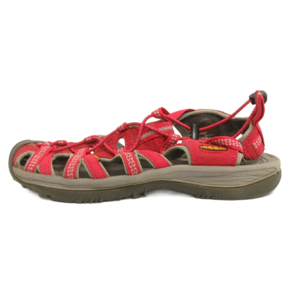 【中古】キーン KEEN ウィスパー サンダル スポーツ レースアップ ピンク 靴 レデ...