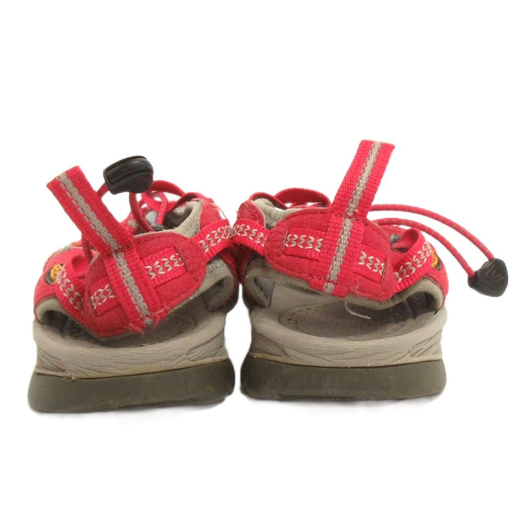 【中古】キーン KEEN ウィスパー サンダル スポーツ レースアップ ピンク 靴 レデ...