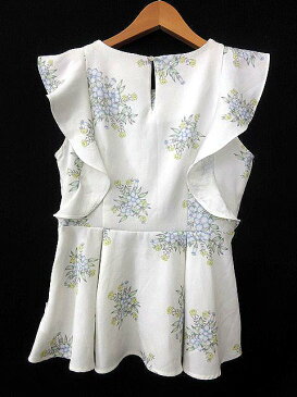 クチュールバイロジータ couture BY ROJITA カットソー ノースリーブ 花柄 F 白 黄 0920 レディース 【中古】【ベクトル 古着】 170920 ブランド古着ベクトルプレミアム店