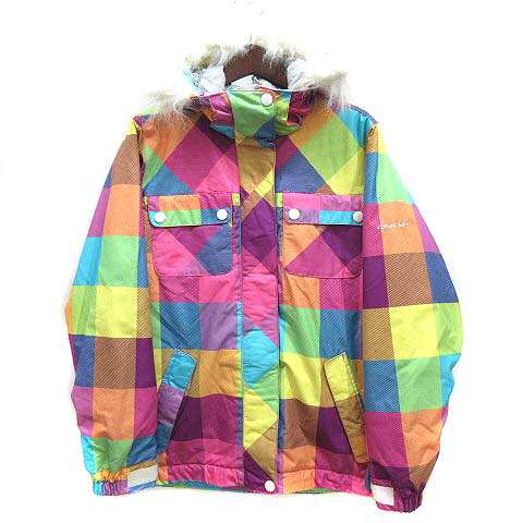 【中古】コスミックサーフ COSMIC SURF チェック ジャケット ピンク マルチカラー ...