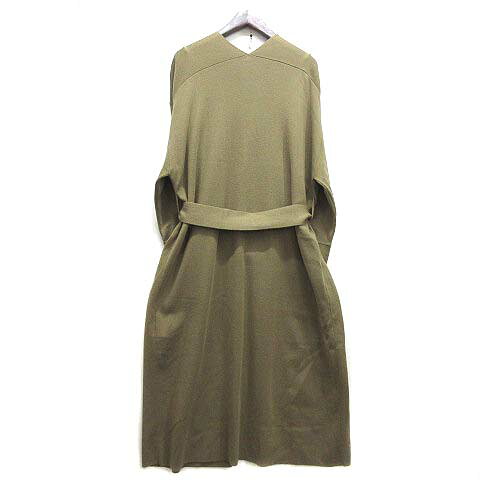 【中古】ミラオーウェン Mila Owen ベルト付き ニット ガウン ロング カーディガン 2020AW カーキ 0 09WND204151 レディース 【ベクトル 古着】 240115 auc-vector-21277653 ブランド古着の買取販売ベクトル サンプル画像2