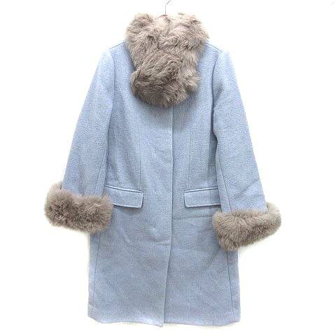 【中古】ナノユニバース nano universe フォックスファー 5way コート ノーカラー サックス ブルー 36 NL82COT012MY 美品 レディース 【ベクトル 古着】 240905 auc-vector-21276716 ブランド古着の買取販売ベクトル パッケージ画像