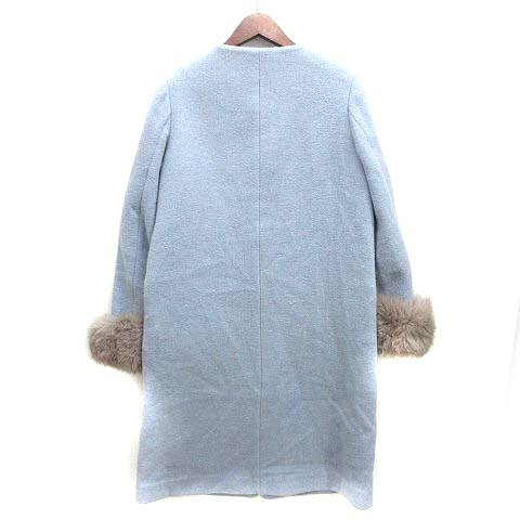 【中古】ナノユニバース nano universe フォックスファー 5way コート ノーカラー サックス ブルー 36 NL82COT012MY 美品 レディース 【ベクトル 古着】 240905 auc-vector-21276716 ブランド古着の買取販売ベクトル サンプル画像3