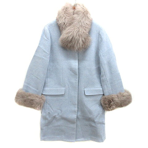 【中古】ナノユニバース nano universe フォックスファー 5way コート ノーカラー サックス ブルー 36 NL82COT012MY 美品 レディース 【ベクトル 古着】 241224 auc-vector-21278118 ブランド古着の買取販売ベクトル パッケージ画像