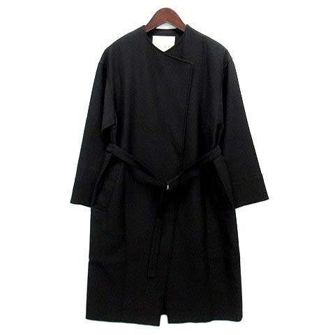 【中古】ナノユニバース nano universe LB.03 シングル ライト コート ノーカラー ベルト ガウン ロング ブラック 黒 1 レディース 【ベクトル 古着】 251028 auc-vector-21278292 ブランド古着の買取販売ベクトル パッケージ画像