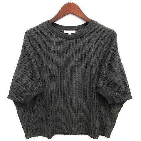 【中古】自由区 オンワード樫山 チェック ジャガード カットソー 半袖 チャコールグレー 38 2025AW レディース 【ベクトル 古着】 251202 auc-vector-21278372 ブランド古着の買取販売ベクトル パッケージ画像