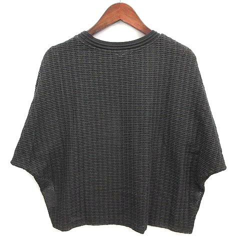 【中古】自由区 オンワード樫山 チェック ジャガード カットソー 半袖 チャコールグレー 38 2025AW レディース 【ベクトル 古着】 251202 auc-vector-21278372 ブランド古着の買取販売ベクトル サンプル画像2