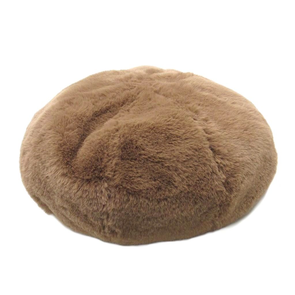【中古】ヒールクリーク Heal Creek ECO TEDDY FUR フェイクファー ベレー帽 帽子 ...