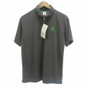 【中古】未使用品 ルコックスポルティフ le coq sportif タグ付き Tシャツ カットソー スポーツウエア ハーフジップ ロゴ刺繍 L グレー /JS...