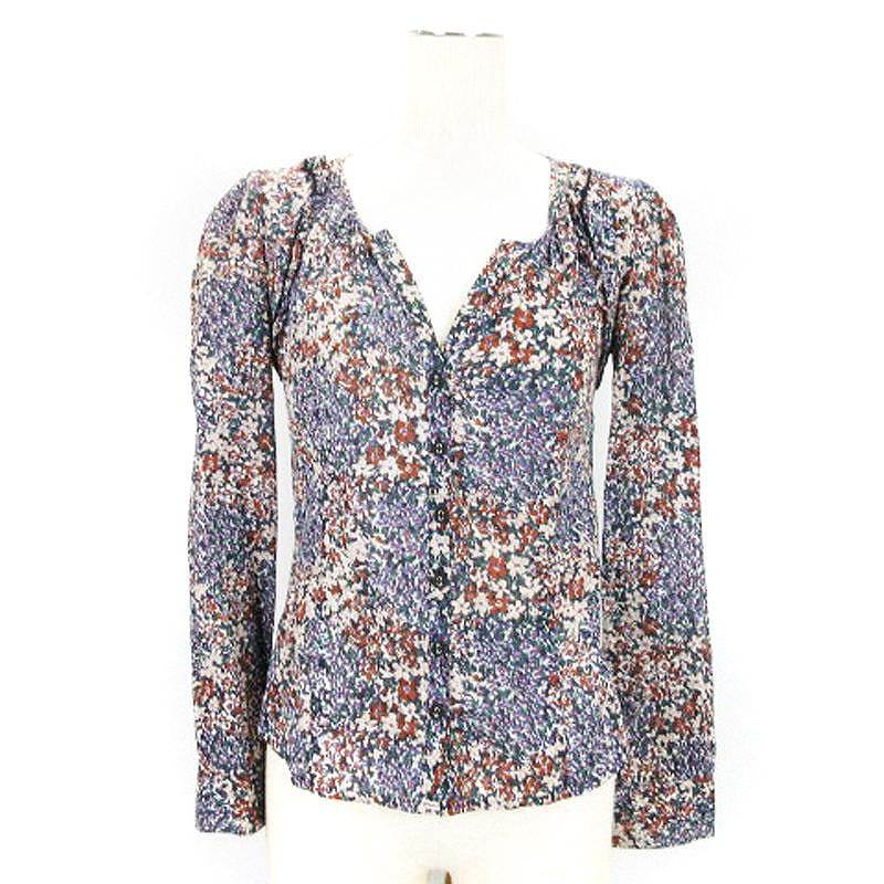 【中古】コントワーデコトニエ COMPTOIR DES COTONNIERS ブラウス 小花柄 長袖 パープル系 241212E レ..