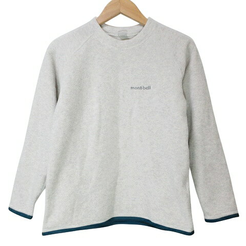 【中古】モンベル Montbell フリーストレーナー 2点セット 子供服 男の子 ライトスウェット アウトドアウェア クリマプラス 長袖 ロゴ刺? ノルディック柄 130 オートミール ブルー X キッズ 【ベクトル 古着】 250116