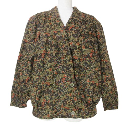 【中古】Roseo Stella 総柄 中綿 ジャケット ダブル ペイズリー柄 M カーキ系 ■GY11 X レディース 【ベクトル 古着】 250129 【中古】Roseo Stella 総柄 中綿 ジャケット ダブル ペイズリー柄 M カーキ系 ■GY11 X レディース 【ベクトル 古着】 250129