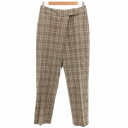 【中古】スピック&スパン Spick&Span グレンチェックパンツ スラックス テーパード 38 茶 ブラウン /GV ■GY03 レディース 【ベクトル 古着】 250219