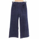 【中古】スピック&スパン Spick&Span ワイドパンツ スラックス ストレッチ 紺 ネイビー /GV ■GY03 レディース 【ベクトル 古着】 250219