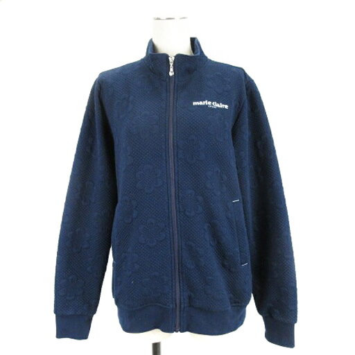 【中古】マリクレール MARIE CLAIRE SPORT ジップアップ ジャケット 花柄 ネイビー L 250401E レディース 【ベクトル 古着】 250401 【中古】マリクレール MARIE CLAIRE SPORT ジップアップ ジャケット 花柄 ネイビー L 250401E レディース 【ベクトル 古着】 250401