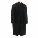 【中古】チェスターコート カシミヤ ロング丈 2L 紺 ネイビー /UO メンズ 【ベクトル 古着】 250402