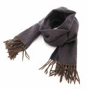 【中古】ビームスハート BEAMS HEART 美品 ストール マフラー 総柄 フリンジ 紺 ネイビー ■GY14 /AE メンズ レディース 【ベクトル 古着...