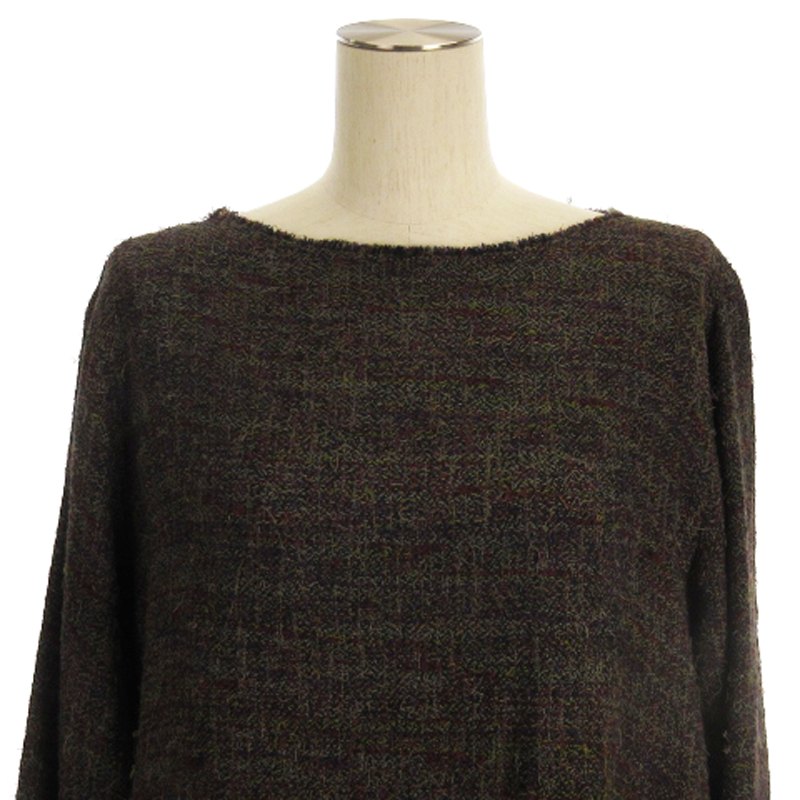 【中古】ヨーガンレール JURGEN LEHL ツイード チュニック ワンピース ウール混 グレー系 マルチカラー M レディース 【ベクトル 古着】 250508