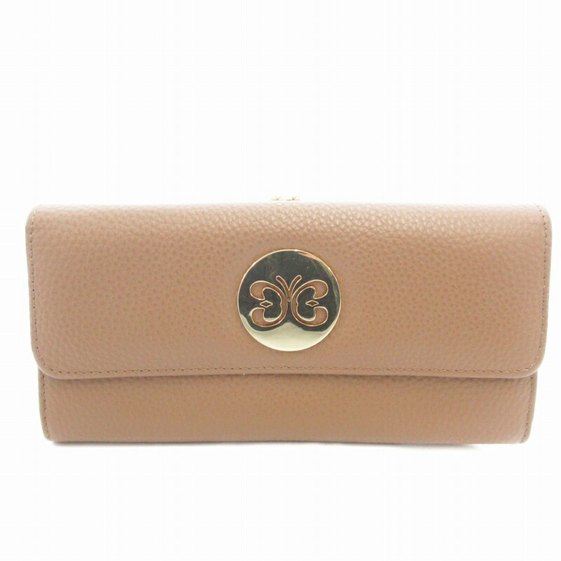 【中古】ハナエモリ HANAE MORI 長財布 がま口 茶 ブラウン /UD ■GY99 レディース 【ベクトル 古着】 250521
