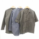 【中古】ユニクロ UNIQLO +J シャツ 3点セット シャツ スタンドカラー 半袖 長袖 S カーキ グレー /UD ■F メンズ 【ベクトル 古着】 250620