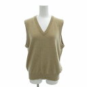 【中古】ブランメル brummell ニットベスト カシミヤ100% Vネック L 茶 キャメル /FT レディース 【ベクトル 古着】 250627