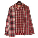【中古】未使用品 タカヒロミヤシタザソロイスト TAKAHIRO MIYASHITA The Soloist. タグ付き 再構築 チェックシャツ 長袖 レッド メンズ 【ベクトル 古着】 250807