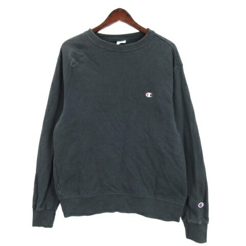 【中古】チャンピオン CHAMPION スウェット トレーナー ブラック XL 250909E ■FF メンズ 【ベクトル 古着】 250909