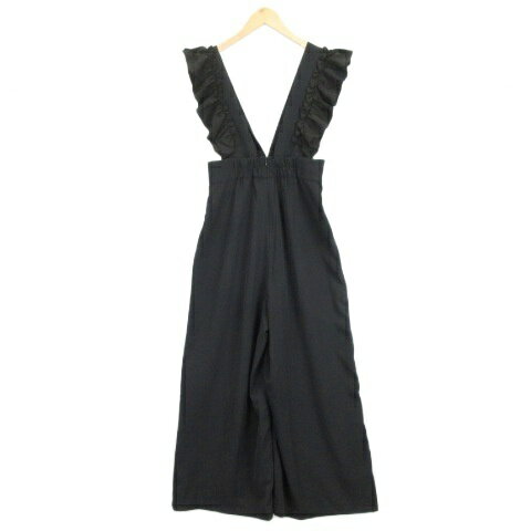 【中古】イェッカヴェッカ YECCA VECCA ラッフル サロペット ワイド ブラック 250916E レディース 【ベクトル 古着】 250916