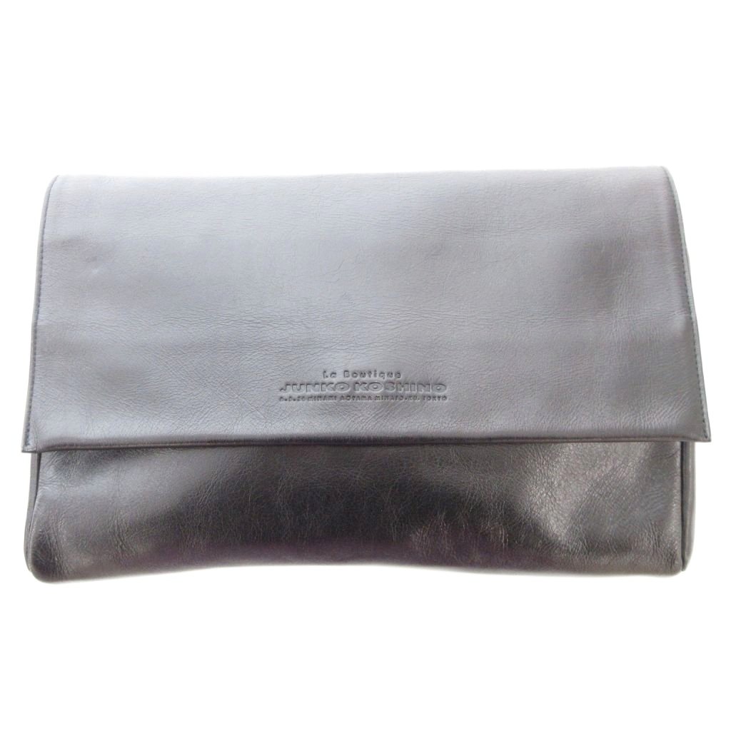 【中古】ジュンココシノ JUNKO KOSHINO クラッチバッグ セカンドバッグ ロゴ レザー 本革 黒 ブラック /AE ■GY43 メンズ 【ベクトル 古着】 251220