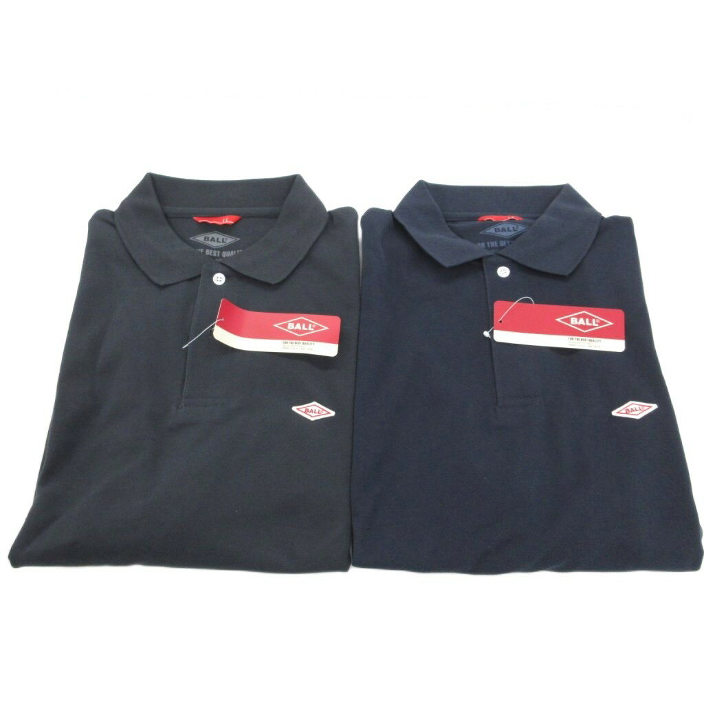 【中古】未使用品 ボール BALL ポロシャツ 2点セット まとめ ブラック ネイビー /IU メンズ 【ベクトル 古着】 251117
