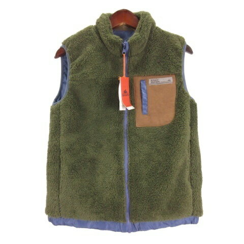 【中古】未使用品 クリフメイヤー KRIFF MAYER K.MAYER ひっくりベスト ジャケット リバーシブル フリース ジップアップ 150 キッズ 2417835K カーキ キッズ 【ベクトル 古着】 251106