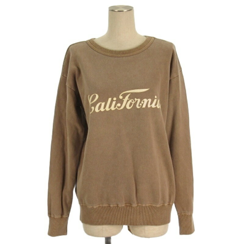 【中古】ミクスタ Mixta スウェットプルオーバー トレーナー 裏起毛 USA製 ブラウン系 レディース 【ベクトル 古着】 251119