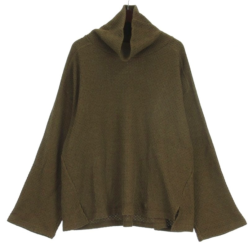 【中古】アンセルム ANCELLM CHAIN KNIT ニット カットソー Tシャツ 長袖 ANC-CT36 カーキ 2 メンズ 【ベクトル 古着】 251120(4)