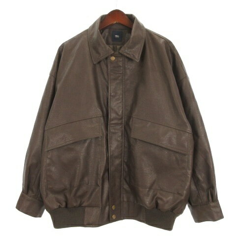【中古】モノマート MONO-MART MN.L フェイクレザー ジャケット オーバーサイズ ブラウン 251128E アウター レディース 【ベクトル 古着】 251128