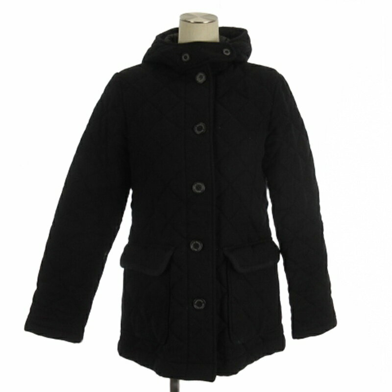 【中古】トラディショナルウェザーウェア Traditional Weatherwear キルティングコート 中綿 フーディ ブラック 34 ■TC レディース 【ベクトル 古着】 260113