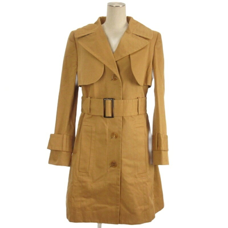 【中古】カルヴェン CARVEN トレンチコート ベージュ 40 ■TC レディース 【ベクトル 古着】 260114