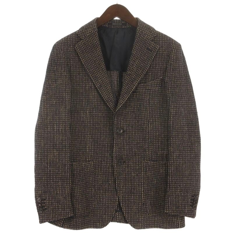 樂天商城 - 【中古】タリアトーレ TAGLIATORE Brilla テーラード ジャケット シングル ウール リネンミックス ブラウン 44 メンズ 【ベクトル 古着】 260131