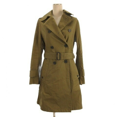 【中古】トラディショナルウェザーウェア Traditional Weatherwear トレンチ コート 34 カーキ 260303E レディース 【ベクトル 古着】 260303