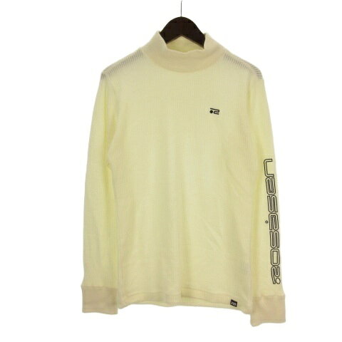 【中古】ロサーセン ROSASEN モックネック ニット 袖ロゴ 長袖 ゴルフ ウエア M アイボリー 【ベクトル 古着】 260320