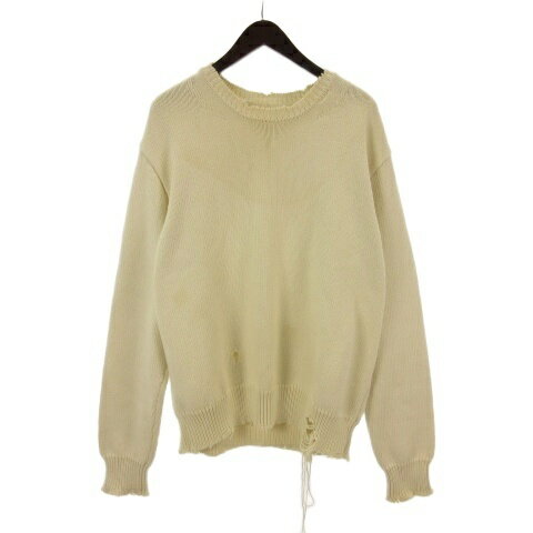 メゾンマルジェラ 4 マルタンマルジェラ ニット 長袖 デストロイ加工 M Maison Margiela（旧Maison Martin Margiela） - 新品 M マルジェラ