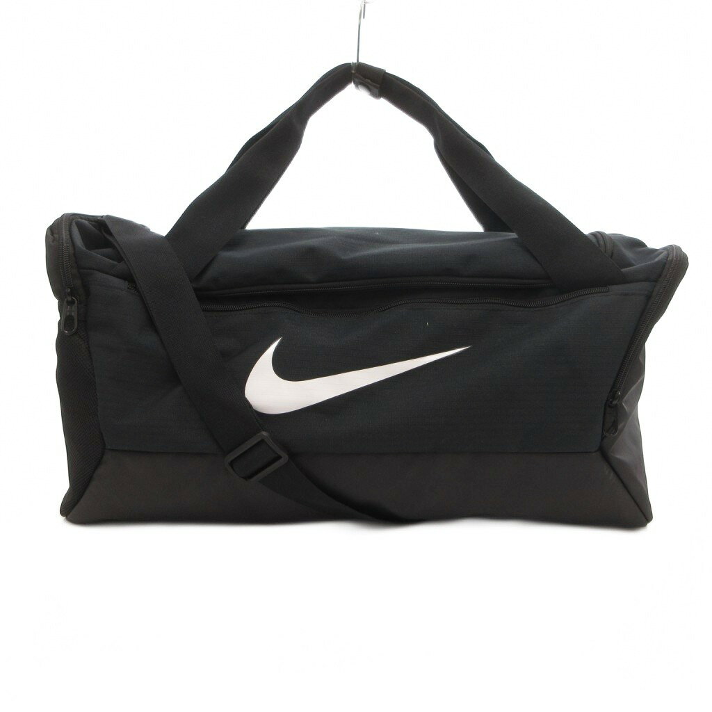 【中古】ナイキ NIKE ブラジリアダッフル ボストンバッグ ショルダーバッグ 黒 ブラック 無地 ロゴプリント BA5957-010 /TQ メンズ 【ベクトル 古着】 260414