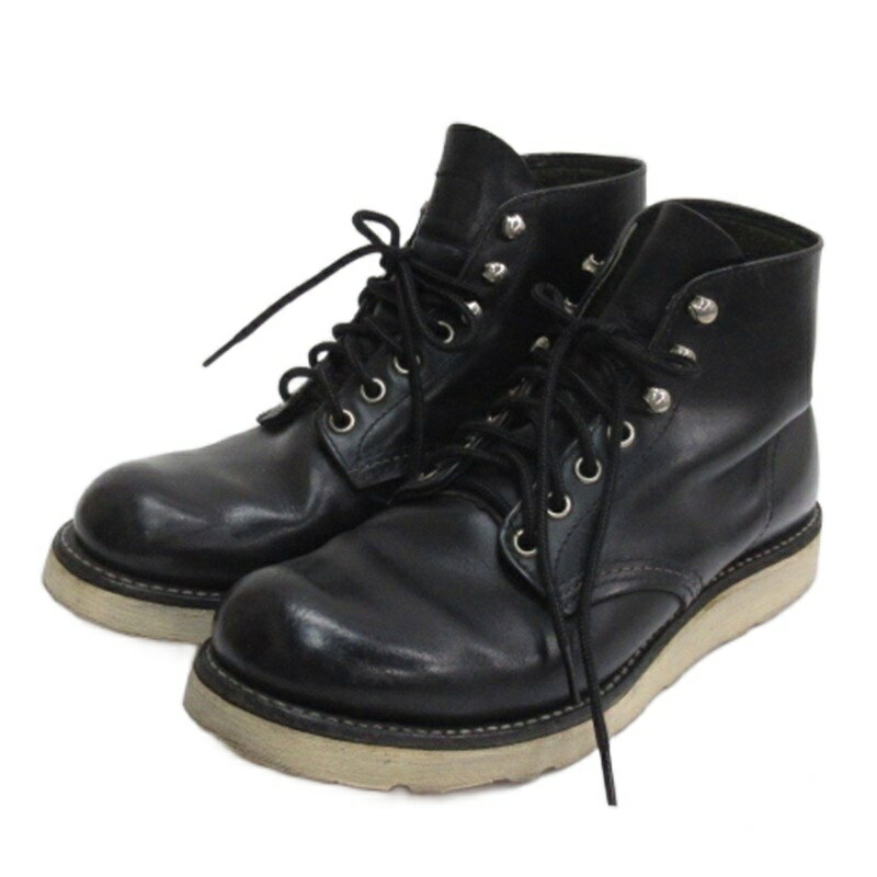 【中古】レッドウィング REDWING ブーツ 8165 USA製 ブラック 7D 25cm ■GY62 メンズ 【ベクトル 古着】 260419